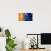 NASA Zonnestelsel Buitenruimte Collage Poster (Thuiskantoor)