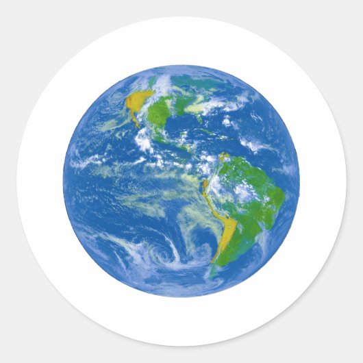 NASA's Big Blue Marble Ronde Sticker (Voorkant)