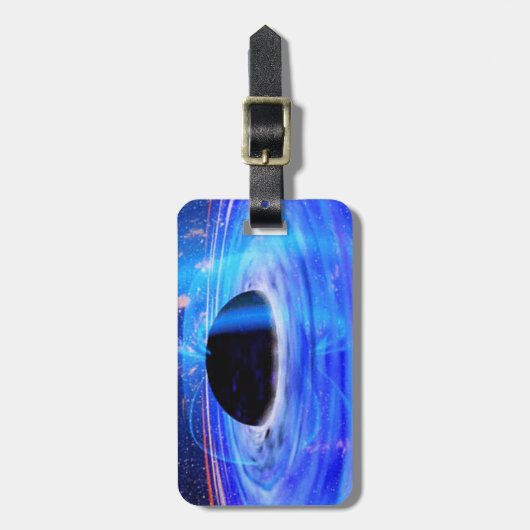 Nasa's Blauwe Zwarte Hole Bagagelabel (Voorkant verticaal)