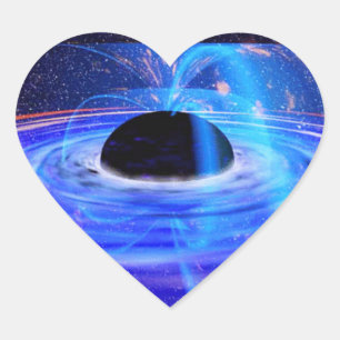 Nasa's Blauwe Zwarte Hole Hart Sticker
