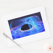 Nasa's Blauwe Zwarte Hole Rechthoekige Sticker (Envelop)