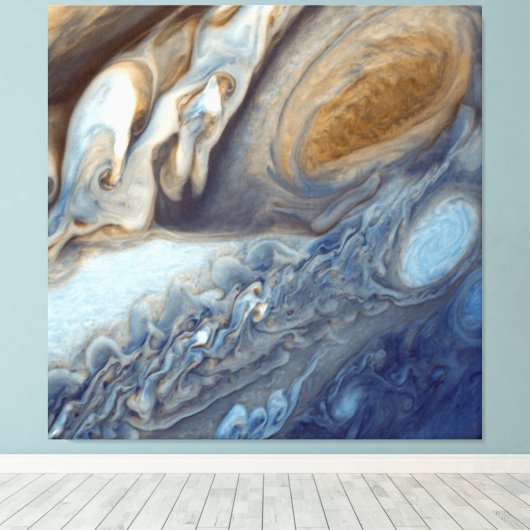 NASA's Jupiter Swirls Canvas Afdruk (Insitu (Houten vloer))