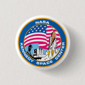 NASA's Kennedy Space Center Ronde Button 3,2 Cm (Voorkant)