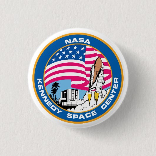 NASA's Kennedy Space Center Ronde Button 3,2 Cm (Voorkant)