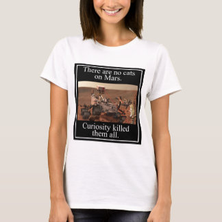 NASA's nieuwsgierigheids Rover & No Cats on Mars T-shirt