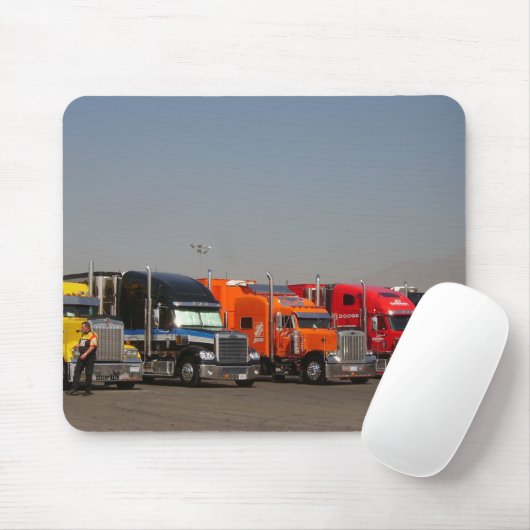 Nascar Car Haulers Mousepad Muismat (Met muis)