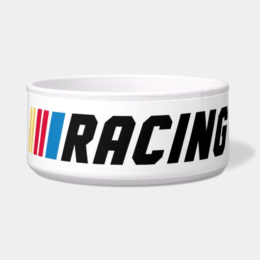 NASCAR Racing Logo Kunst Voerbakje (Voorkant)