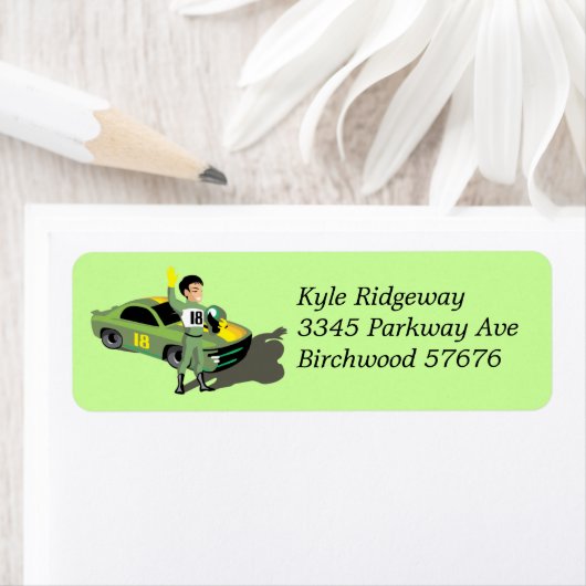 NASCAR Retouradreslabel Etiket (Insitu)