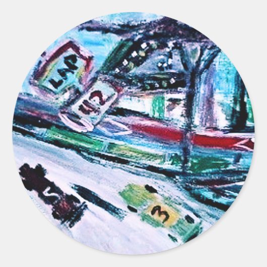 NASCAR RONDE STICKER (Voorkant)