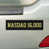 NASDAQ 16000 Beursviering Bumpersticker (Op auto)