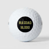 NASDAQ 16000 Beursviering Golfballen (Voorkant)