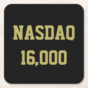 NASDAQ 16000 Beursviering Kartonnen Onderzetters