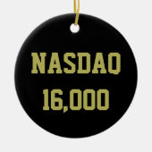 NASDAQ 16000 Beursviering Keramisch Ornament (Voorkant)