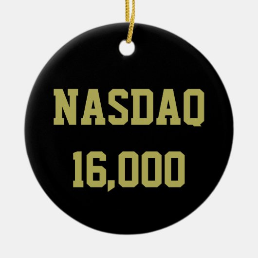 NASDAQ 16000 Beursviering Keramisch Ornament (Voorkant)