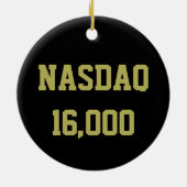 NASDAQ 16000 Beursviering Keramisch Ornament (Achterkant)