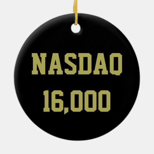 NASDAQ 16000 Beursviering Keramisch Ornament (Achterkant)