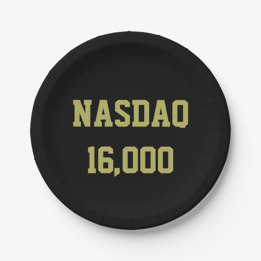 NASDAQ 16000 Beursviering Papieren Bordje (Voorkant)