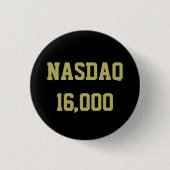 NASDAQ 16000 Beursviering Ronde Button 3,2 Cm (Voorkant)