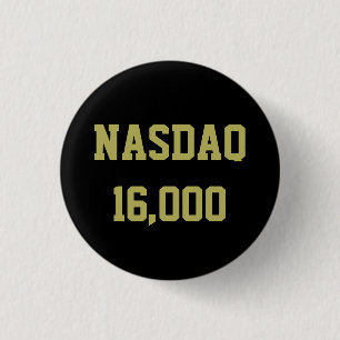 NASDAQ 16000 Beursviering Ronde Button 3,2 Cm
