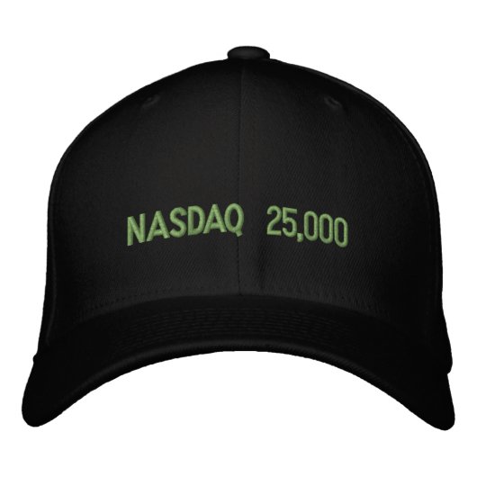 NASDAQ 25000 beursviering Geborduurde Pet (Voorkant)