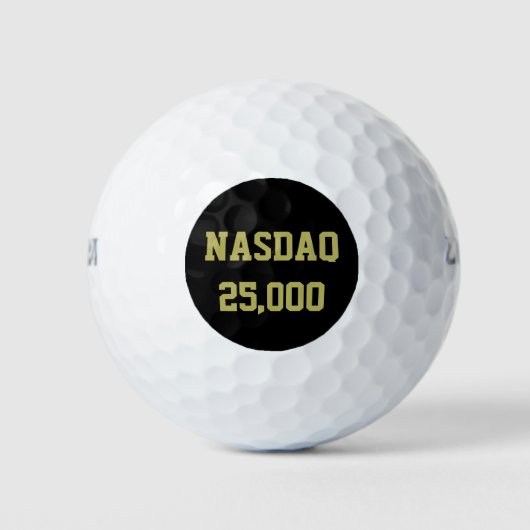 NASDAQ 25000 beursviering Golfballen (Voorkant)