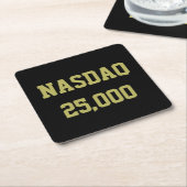 NASDAQ 25000 beursviering Kartonnen Onderzetters (Schuin)