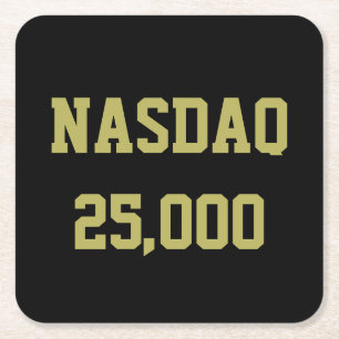 NASDAQ 25000 beursviering Kartonnen Onderzetters