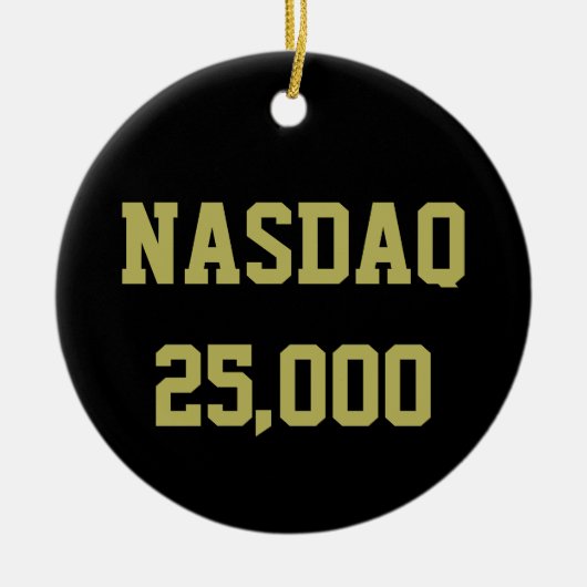 NASDAQ 25000 beursviering Keramisch Ornament (Voorkant)