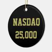 NASDAQ 25000 beursviering Keramisch Ornament (Links)