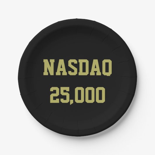 NASDAQ 25000 beursviering Papieren Bordje (Voorkant)