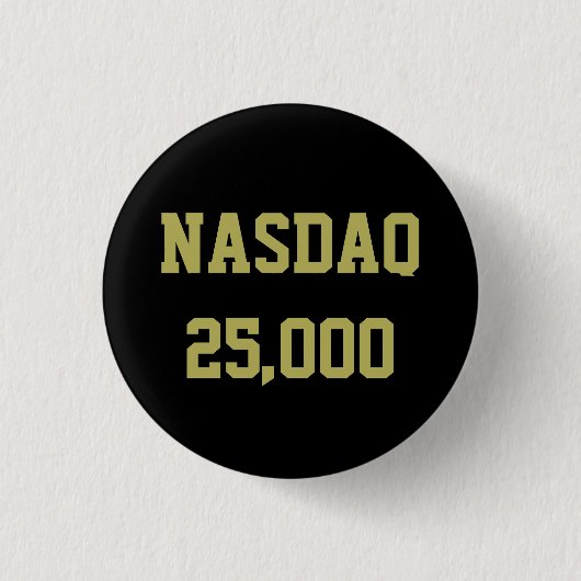 NASDAQ 25000 beursviering Ronde Button 3,2 Cm (Voorkant)
