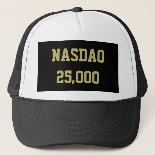 NASDAQ 25000 beursviering Trucker Pet (Voorkant)