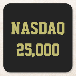 NASDAQ 25000 Stock Market Celebration Kartonnen Onderzetters
