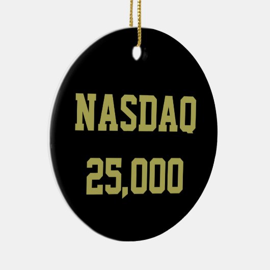 NASDAQ 25000 Stock Market Celebration Keramisch Ornament (Rechts)