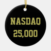NASDAQ 25000 Stock Market Celebration Keramisch Ornament (Voorkant)
