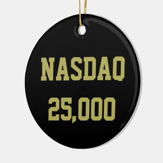 NASDAQ 25000 Stock Market Celebration Keramisch Ornament (Links)