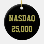NASDAQ 25000 Stock Market Celebration Keramisch Ornament (Achterkant)