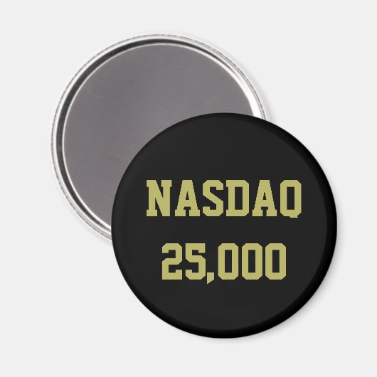 NASDAQ 25000 Stock Market Celebration Magneet (Voorkant / Achterkant)