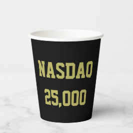 NASDAQ 25000 Stock Market Celebration Papieren Bekers