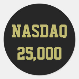 NASDAQ 25000 Stock Market Celebration Ronde Sticker