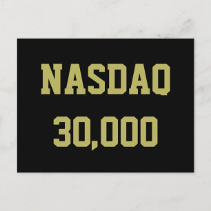 NASDAQ 30000 Aandelenmarkt Viering Briefkaart