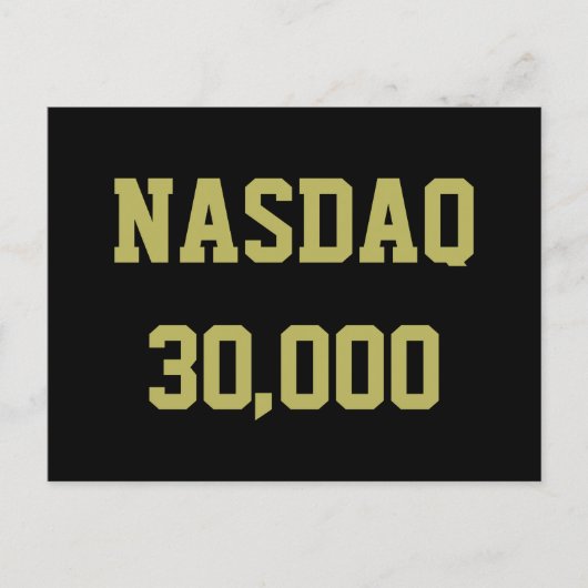 NASDAQ 30000 Aandelenmarkt Viering Briefkaart (Voorkant)