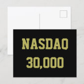 NASDAQ 30000 Aandelenmarkt Viering Briefkaart (Voorkant / Achterkant)