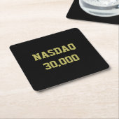 NASDAQ 30000 Aandelenmarkt Viering Kartonnen Onderzetters (Schuin)