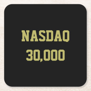 NASDAQ 30000 Aandelenmarkt Viering Kartonnen Onderzetters