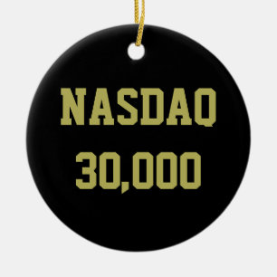 NASDAQ 30000 Aandelenmarkt Viering Keramisch Ornament