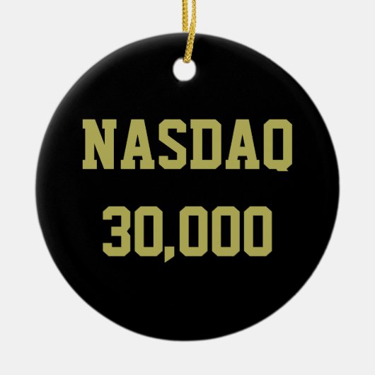 NASDAQ 30000 Aandelenmarkt Viering Keramisch Ornament (Voorkant)