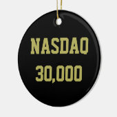 NASDAQ 30000 Aandelenmarkt Viering Keramisch Ornament (Links)