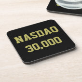 NASDAQ 30000 Beursviering Bier Onderzetter (Linkerzijde)