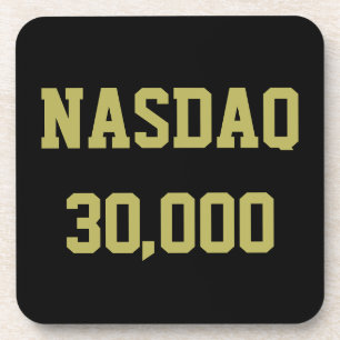 NASDAQ 30000 Beursviering Bier Onderzetter